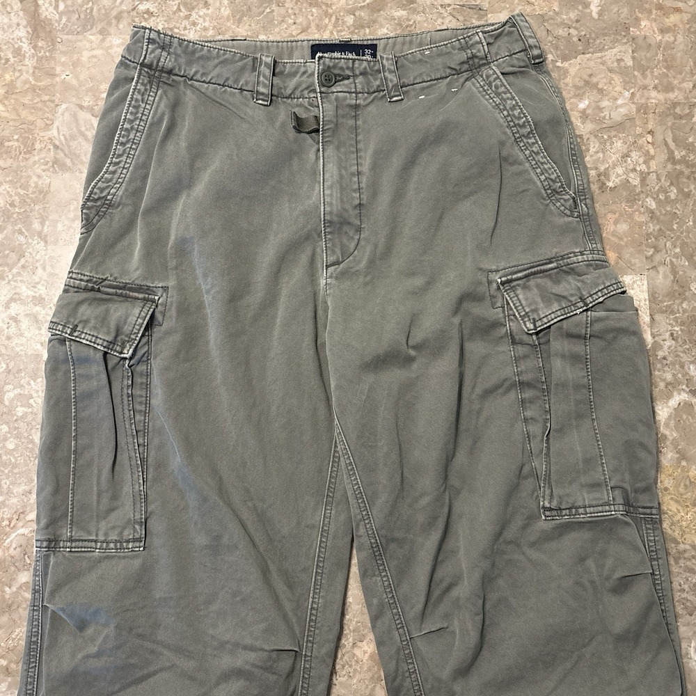 Abercrombie & Fitch Cargo Pants Mens 32x30 (fits 32x29) Green Baggy Military